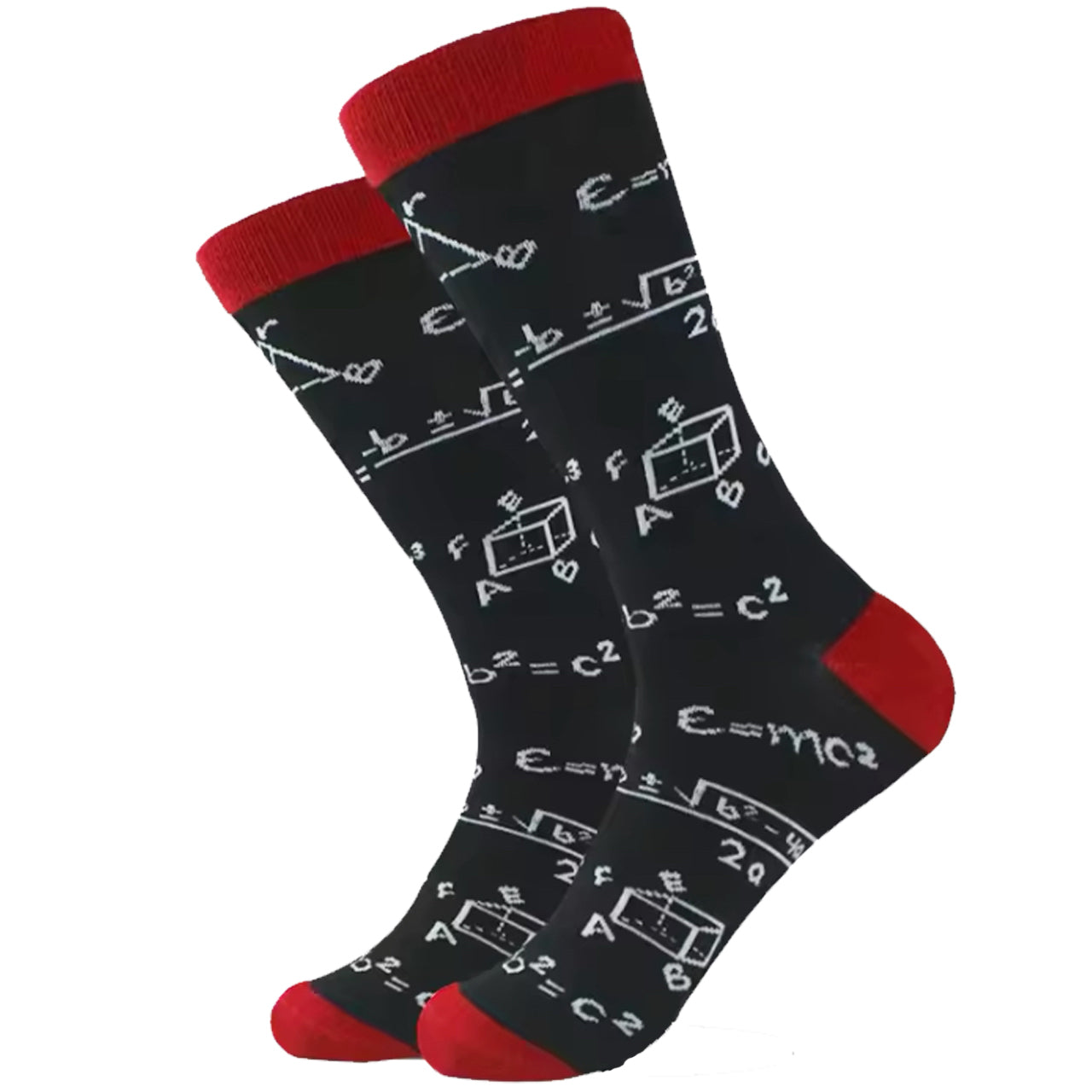 Step out in style and make a statement with our Math Red &amp; Black Socks - available in size EUR 35-44. Crafted from polyester and cotton, these socks not only offer supreme comfort but also boast a beautiful and vibrant design. The perfect gift for someone special or a treat for yourself, order your pair now! www.moralepatches.com.au