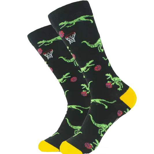 Step out in style and make a statement with our T-Rex Basketball Socks - available in size EUR 35-44. Crafted from polyester and cotton, these socks not only offer supreme comfort but also boast a beautiful and vibrant design. The perfect gift for someone special or a treat for yourself, order your pair now! www.moralepatches.com.au