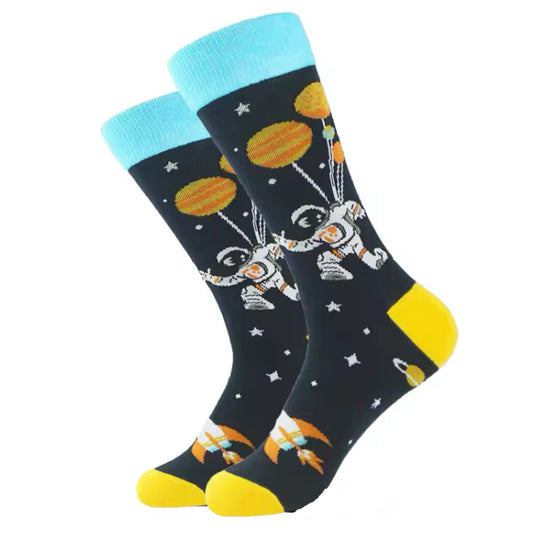 Step out in style and make a statement with our Space Walk Socks - available in size EUR 35-44. Crafted from polyester and cotton, these socks not only offer supreme comfort but also boast a beautiful and vibrant design. The perfect gift for someone special or a treat for yourself, order your pair now! www.moralepatches.com.au