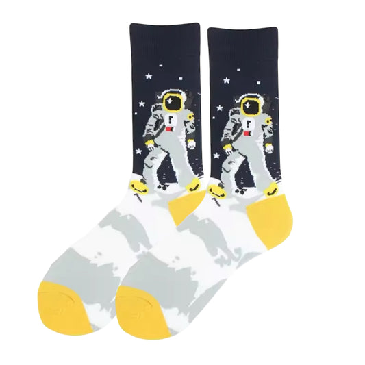 Step out in style and make a statement with our Moon Walk Socks - available in size EUR 35-44. Crafted from polyester and cotton, these socks not only offer supreme comfort but also boast a beautiful and vibrant design. The perfect gift for someone special or a treat for yourself, order your pair now! www.defenceqstore.com.au