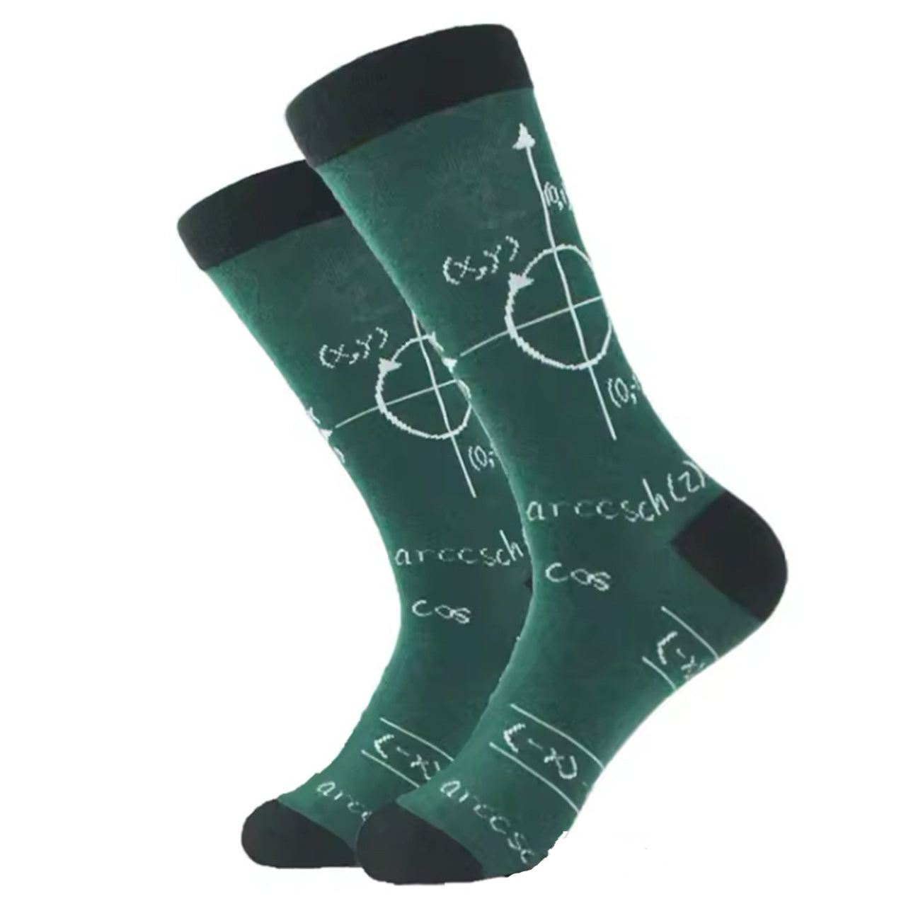 Step out in style and make a statement with our Math Green &amp; Black Socks - available in size EUR 35-44. Crafted from polyester and cotton, these socks not only offer supreme comfort but also boast a beautiful and vibrant design. The perfect gift for someone special or a treat for yourself, order your pair now! www.moralepatches.com.au 