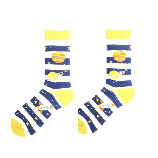 Step out in style and make a statement with our Large Planets Socks - available in size EUR 35-44. Crafted from polyester and cotton, these socks not only offer supreme comfort but also boast a beautiful and vibrant design. The perfect gift for someone special or a treat for yourself, order your pair now! www.moralepatches.com.au