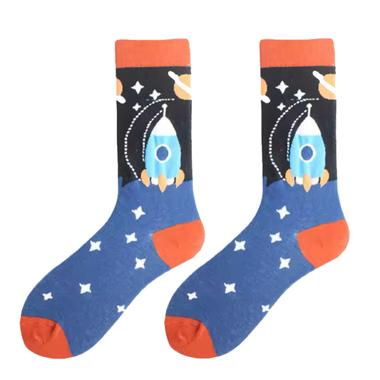 Step out in style and make a statement with our Space Rocket Socks - available in size EUR 35-44. Crafted from polyester and cotton, these socks not only offer supreme comfort but also boast a beautiful and vibrant design. The perfect gift for someone special or a treat for yourself, order your pair now! www.moralepatches.com.au