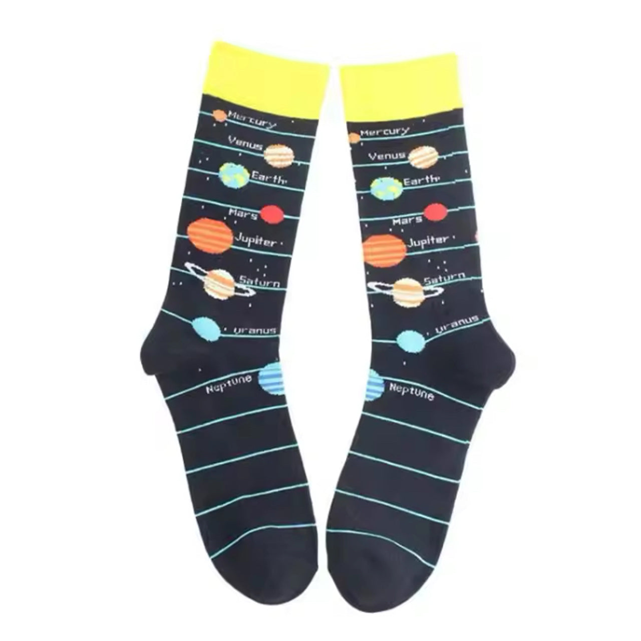 Step out in style and make a statement with our Planets Socks - available in size EUR 35-44. Crafted from polyester and cotton, these socks not only offer supreme comfort but also boast a beautiful and vibrant design. The perfect gift for someone special or a treat for yourself, order your pair now! www.moralepatches.com.au