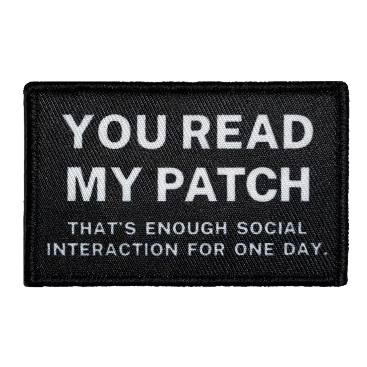 Get ready to experience the ultimate patching tool! The You Read My Patch Hook &amp; Loop is 8x5cm - the perfect size for all your patching needs. Trust us, you won't want to be without it! www.moralepatches.com.au