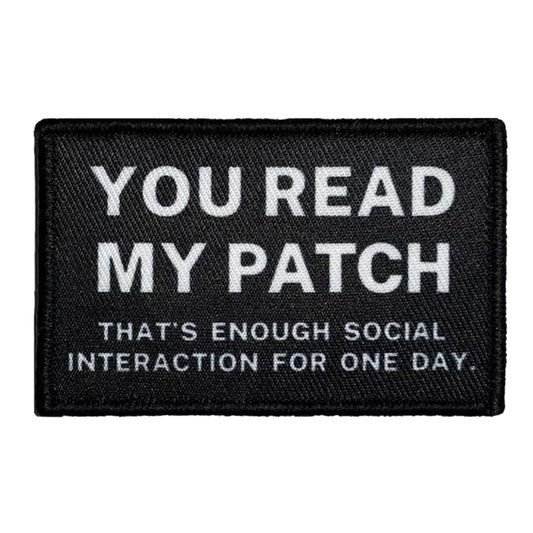 Get ready to experience the ultimate patching tool! The You Read My Patch Hook &amp; Loop is 8x5cm - the perfect size for all your patching needs. Trust us, you won't want to be without it! www.moralepatches.com.au