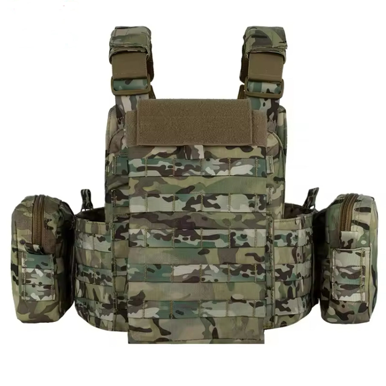 The Stealth Ops Quick Release Assault Vest in Multicam combines durability and functionality. Made with 1000D waterproof oxford cloth, this versatile MOLLE vest is perfect for outdoor activities www.moralepatches.com.au