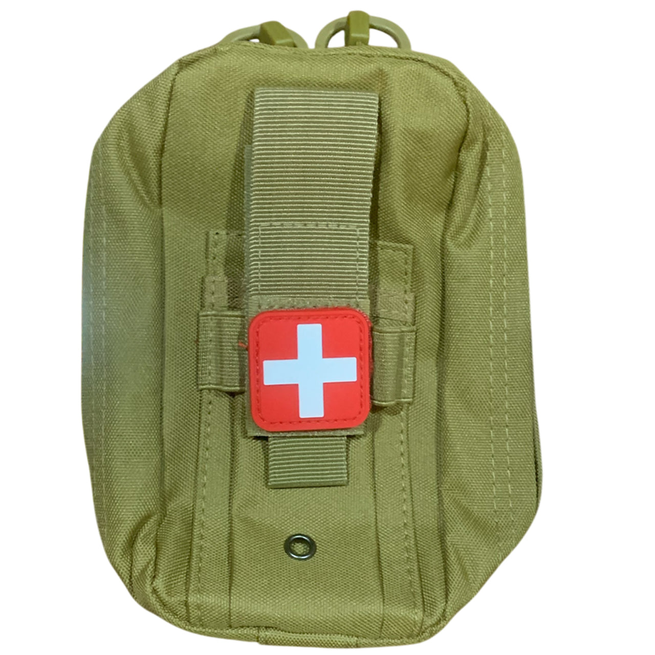 The Snake Bite Kit provides emergency treatment for one person in case of a snake or spider bite. It contains:
3 Heavy Standard Crepe Bandages. 
Gauze Swab 7.5cm
Thermal Blanket,
Venomous Bite Guide. 
Coyote Combat Pouch 20x9x7cm
Red and white medic morale patch pvc www.moralepatches.com.au