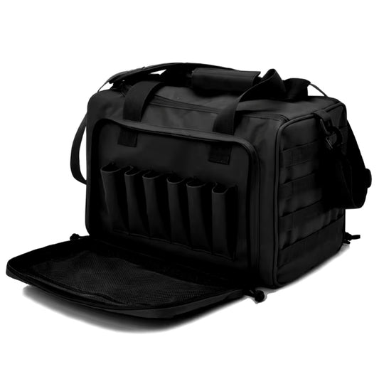 Tactical Gun Range Bag Shooting Duffle Bags for Handguns Pistols with Lockable Zipper and Heavy Duty Antiskid Feet. www.moralepatches.com.au