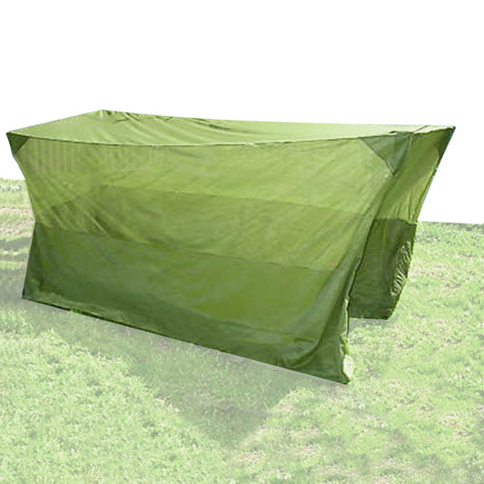 Current issue army mosquito net.  The Insect Net Protector features:  Offers protection against mosquitos and other disease carrying insects Material 100% polyester Lightweight and very strong Proven design intergrates with issue Hoochie The four top corner tie cords are 2.5mm and are 185cm long with the ends of cord heat sealed Specifications:  Material: 100% polyester Colour: Green Size: 230 (L) x 100 (W) x 50cm (D) Weight: 550g www.moralepatches.com.au