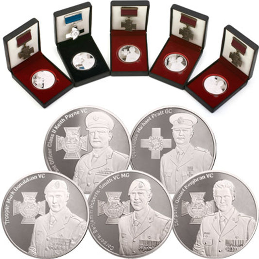 Introducing "In the Service of Others: For Valour and Gallantry" Limited Edition Medallion, a remarkable collection that brings together Australia's four living Victoria Cross and sole surviving George Cross recipients. This once in a lifetime collection is the world's first release of a medallion series to include the images of the living recipients, making it a must-have for anyone interested in military history. www.moralepatches.com.au