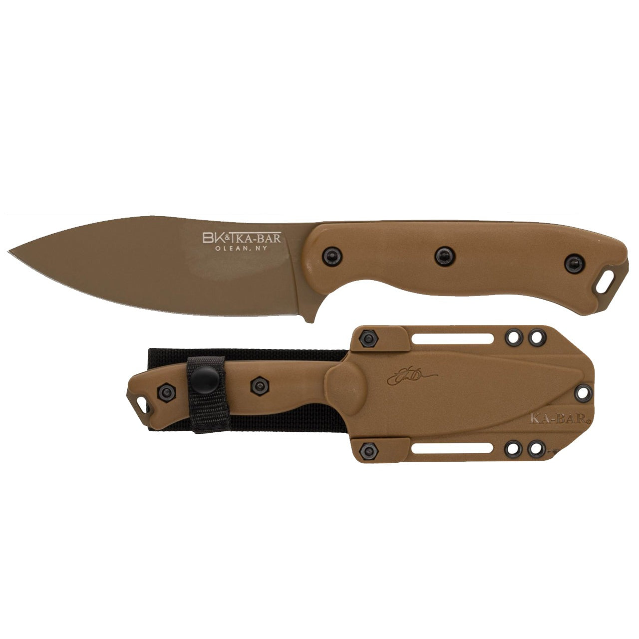 The BK19 Becker Nessmuk is the newest fixed blade in KA-BAR’s popular Becker Knife & Tool line.  Designed by Ethan Becker, the BK19 shares select traits with the highly sought after Becker BK18 Harpoon, such as handle scales, Celcon® sheath, and burnt bronze color. The BK19 stands out with its Nessmuk blade shape, a fan favorite in the bushcraft community. www.moralepatches.com.au