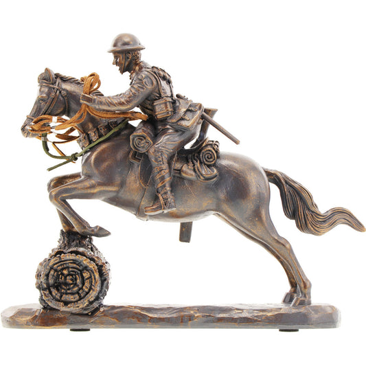 The Australian Light Horse in France is a stunning figurine that pays tribute to the brave men and their loyal Waler mounts who served in the Great War. After escaping the failed Gallipoli campaign, these men found themselves on the war-torn Western Front, where mounted offensive operations were generally unsuited. www.moralepatches.com.au