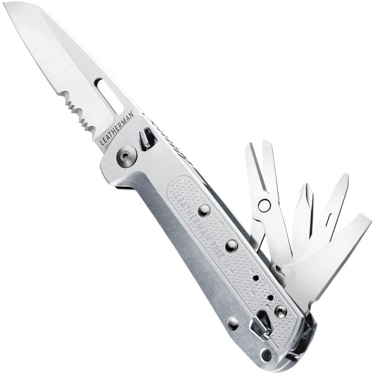 Introducing the Leatherman Free K4X Multi-Tool, the ultimate tool for those who demand versatility and portability. With all the essential features of the K2, the K4X takes it up a notch with the addition of spring-action scissors, giving you the convenience of a folding knife and the functionality of a multi-tool. www.moralepatches.com.au