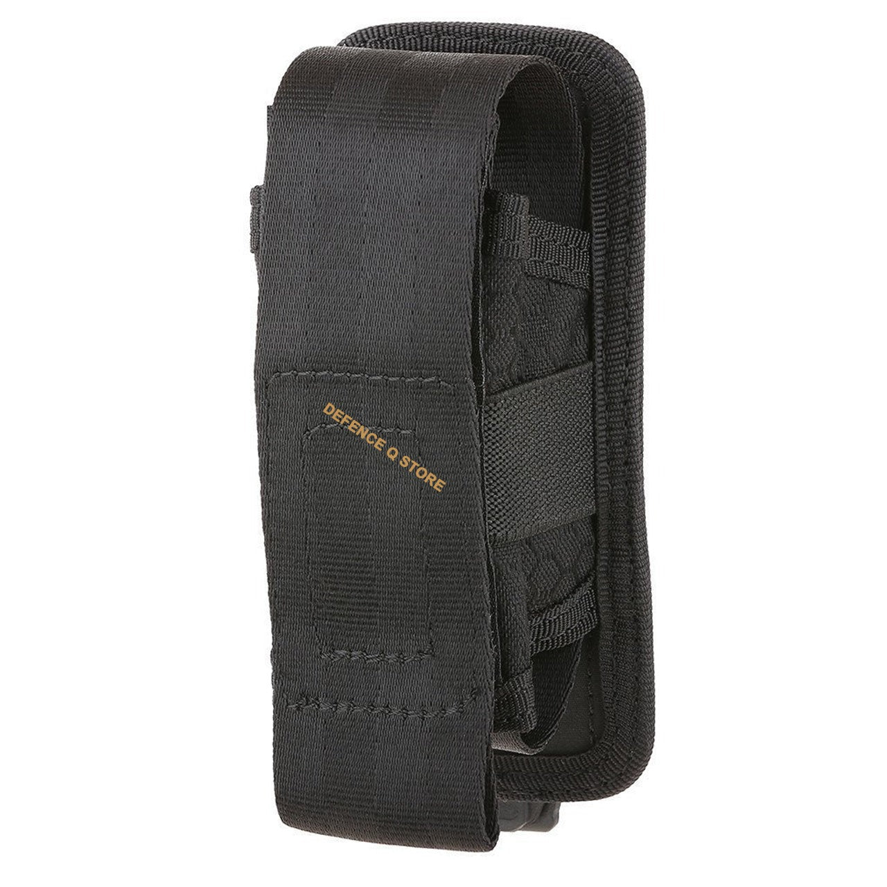 The SES Single Sheath Pouch has a unique design that allows you to pull out the contents with one tug of the webbing tab. Side elastic retention keeps objects secure. Perfect for a handgun magazine, flashlight, or tools. www.moralepatches.com.au