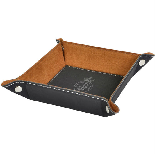 Keep your workspace neat and organised with our sleek suede leatherette desk caddy. Designed with the RAN logo laser etched on the surface, this desk caddy adds a touch of sophistication to any desk www.moralepatches.com.au