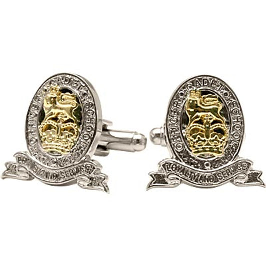 Add a touch of elegance to your wardrobe with HMAS Portsea 20mm full colour enamel cuff links. These stunning gold plated cuff links are ideal for formal or everyday occasions - the final touch to any ensemble! www.moralepatches.com.au