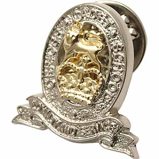 Adorn your garments with the shimmering Officer Cadet School Portsea (OCS Portsea) lapel pin! This gleaming silver and gold-plated pin will elevate any ensemble with its radiant style. www.moralepatches.com.au