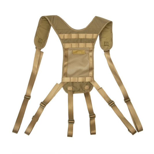 The BK Harness is a lightweight, low profile, 6-point harness capable of carrying hydration bladders or small assault packs. www.moralepatches.com.au