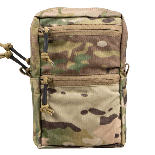 The Platatac LC Accessories Small V5 pouch is a versatile GP/utility pouch designed to hold a variety of items items. It features internal elastic loops and a lightweight open top pocket, as well as two small zippered pockets on the front for various smaller items. www.moralepatches.com.au where the army shops