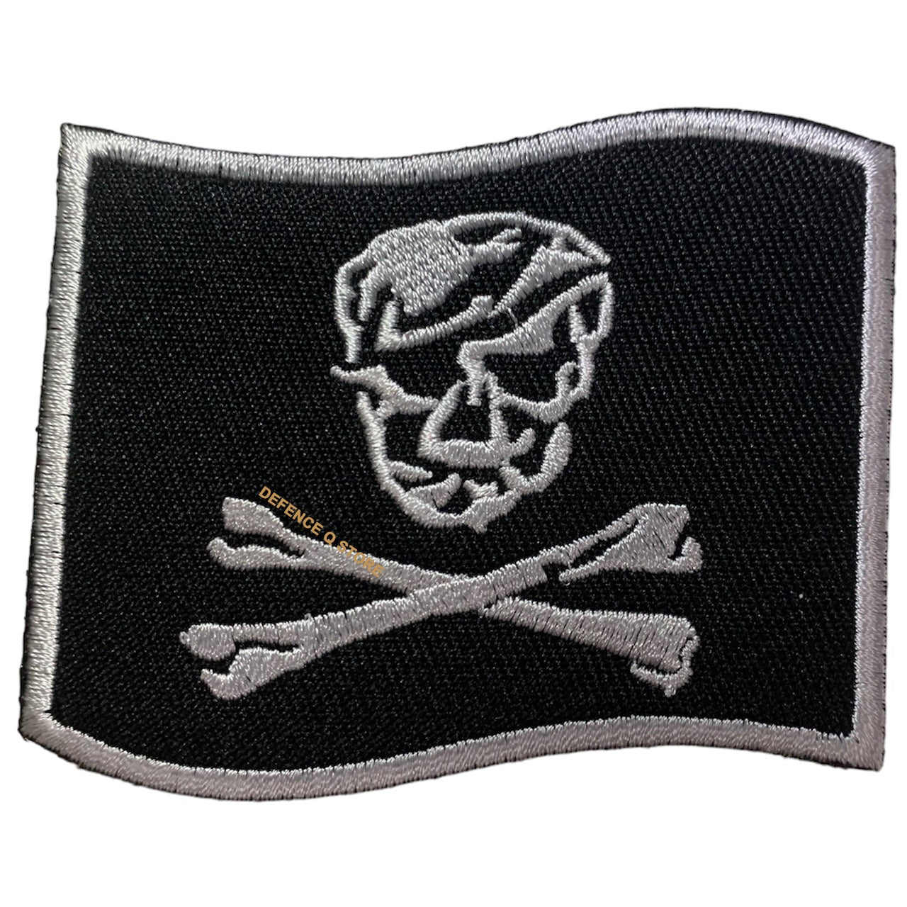 Experience the power and beauty of the Pirate Flag Embroidery Velcro Backed Morale Patch, available in a perfect 8x6.5cm size. The HOOK AND LOOP BACKED PATCH is a unique touch provided for added convenience. Get yours today and showcase your style and passion! www.moralepatches.com.au