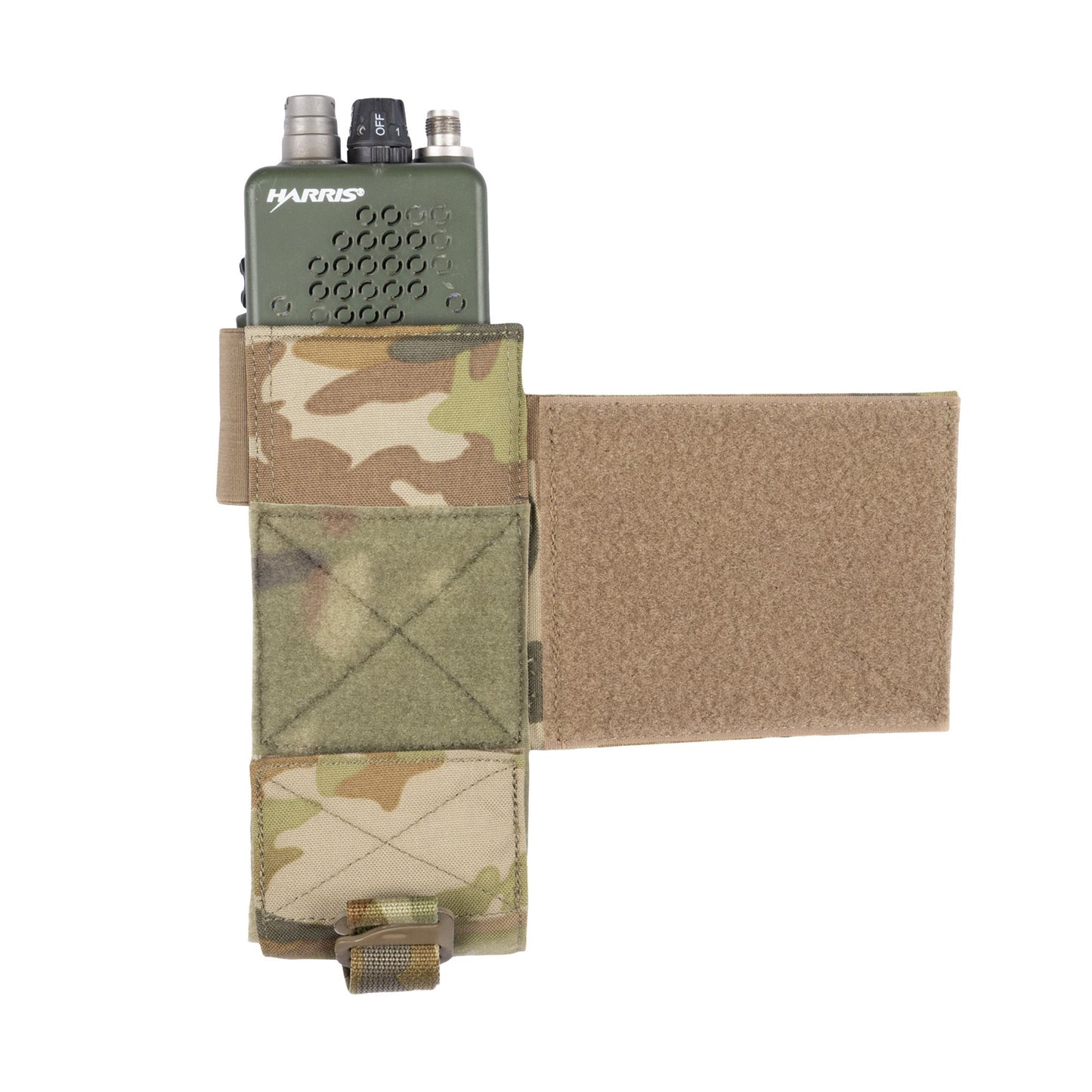 The PLATATAC Cummerbund Adjustable 152 Pouch has been designed to attach to the back panel under the cummerbund of most plate carriers, ADF issue TBAS or similar body armour platforms, allowing the user to securely wear an AN/PRC 152 radio with or without GPS module against the body without sacrificing PALS. www.moralepatches.com.au