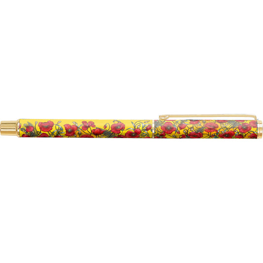 Elegant, stylish, and with a great glide, this metal rollerball pen is a wonderful gift for your loved ones, corporate gifts, or for yourself! Featuring the vibrant artwork by Adriana Seserko, this metal pen has a smooth glide rollerball mechanism for easy writing. www.moralepatches.com.au