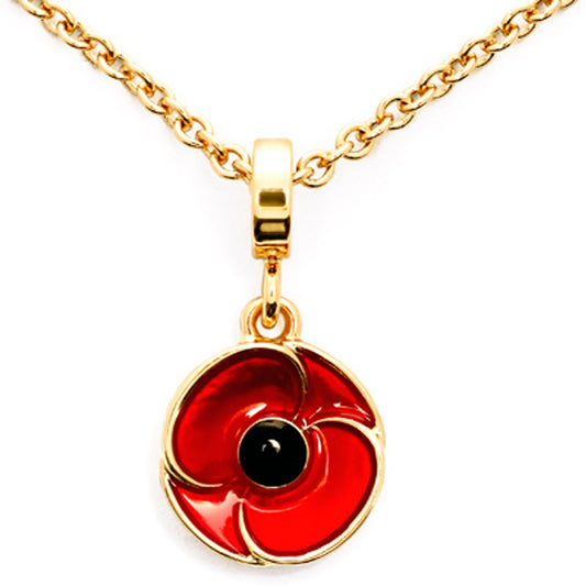 The stunning Poppy Recollections Pendant is now available for order from the military specialists. This exquisite pendant features a 15mm three-dimensional (3D) Poppy Recollections charm and chain, finished in a luxurious gold plate with deep translucent petals. The design of this pendant is classically inspired and fashionable, making it suitable for all ages. www.moralepatches.com.au