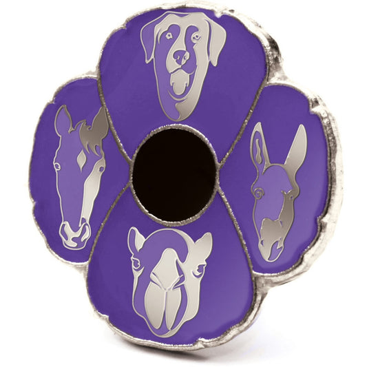 Introducing the Purple Poppy Badge - a heartfelt tribute to the brave animals who served in war. This 25mm badge comes beautifully presented on a 90 x 50mm double-sided full-colour printed message card, enclosed in a protective cello bag. www.moralepatches.com.au