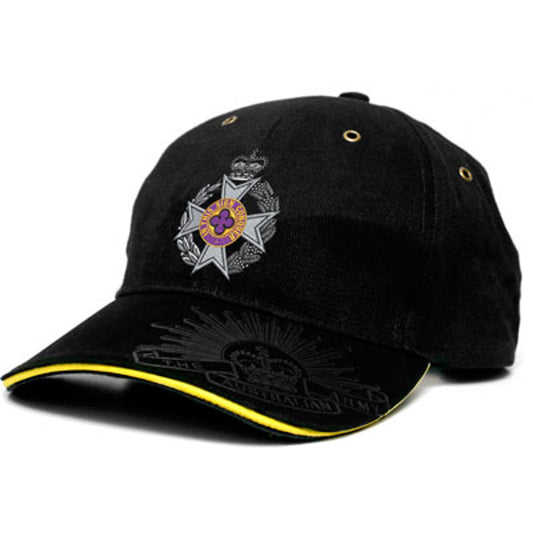 This heavy brushed cotton cap is a stylish and functional choice from the Royal Australian Army Chaplains Department (RAAChD). Featuring the RAAChD crest embroidered on the front and the iconic Rising Sun Badge embossed on the peak and engraved on the strap buckle, this high-quality cap makes a statement. www.moralepatches.com.au