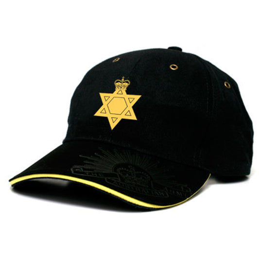 This Royal Australian Army Chaplains Department (RAAChD (Jewish)) cap is both stylish and practical with its cool looks. This quality heavy brushed cotton cap has the RAAChD (Jewish) crest embroidered on the front, and also proudly displays the Rising Sun Badge embossed on the peak and engraved on the strap buckle. www.moralepatches.com.au