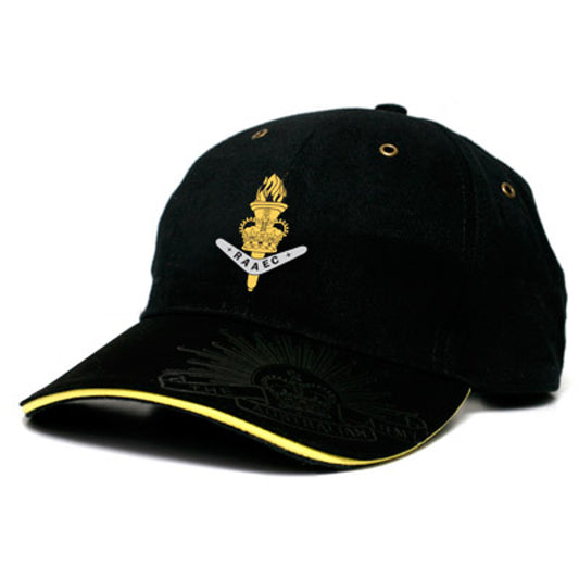 This Royal Australian Army Educational Corps (RAAEC) cap is both stylish and practical with its cool looks. This quality heavy brushed cotton cap has the RAAEC crest embroidered on the front, and also proudly displays the Rising Sun Badge embossed on the peak and engraved on the strap buckle. www.moralepatches.com.au