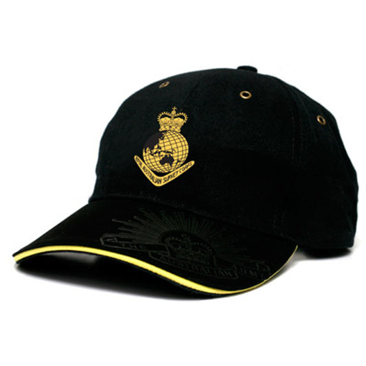 This Royal Australian Survey Corps (RASvy) cap is both stylish and practical with its cool looks. This quality heavy brushed cotton cap has the RASvy crest embroidered on the front, and also proudly displays the Rising Sun Badge embossed on the peak and engraved on the strap buckle. www.moralepatches.com.au