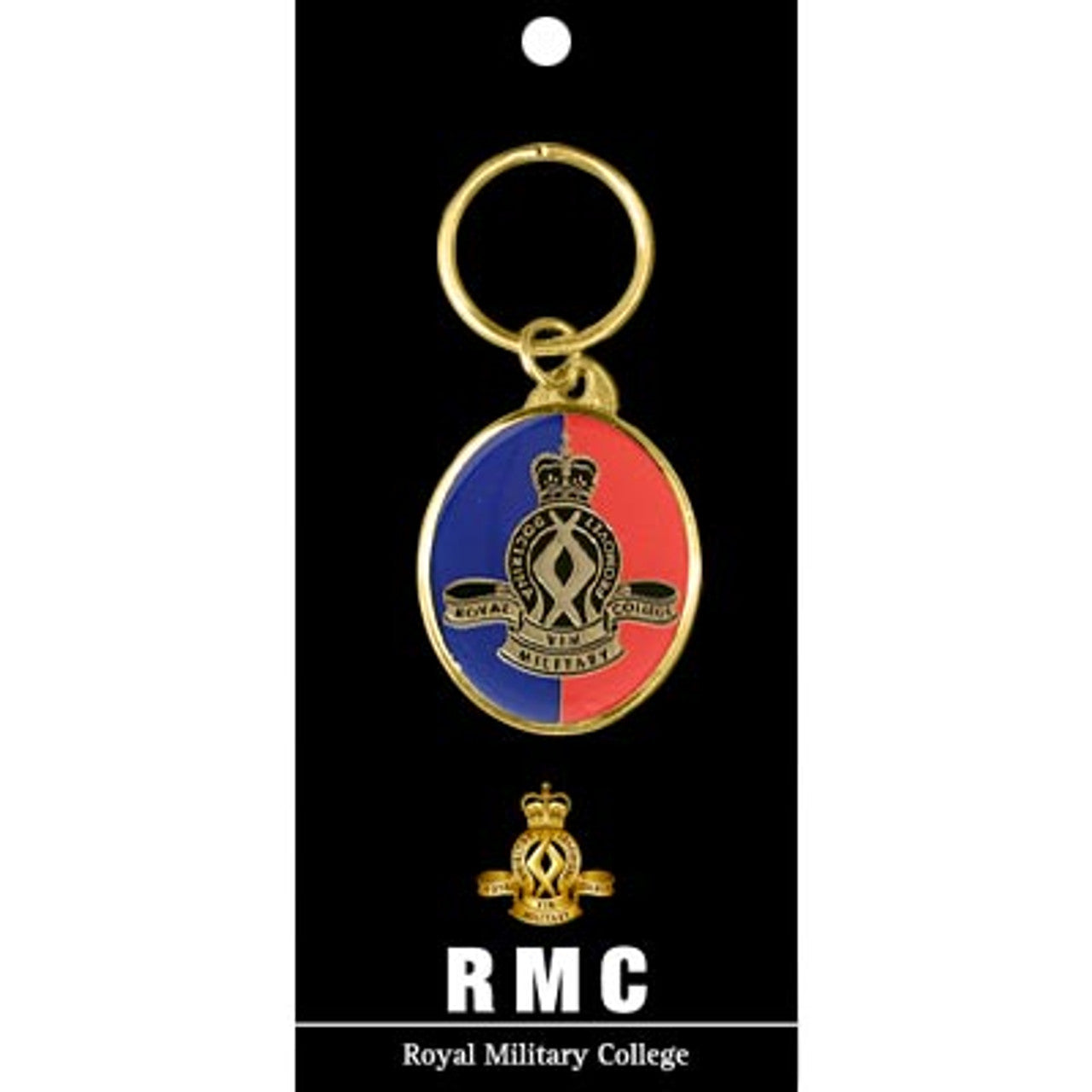 Be the proud owner of the glamorous 40mm gold-plated Royal Military College Corps of Staff Cadets (RMC) Key Ring! Not only is it the perfect way to keep your keys in order, it's sure to spark some interesting conversations. www.moralepatches.com.au