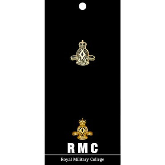 Make a statement with this eye-catching RMC Lapel Pin. Beautifully crafted with gold-plated zinc alloy and black enamel fill, this 20mm pin is perfect for adding a touch of Royal Military College style to your cap or jacket. Show your pride with an iconic lapel pin that stands out! www.moralepatches.com.au