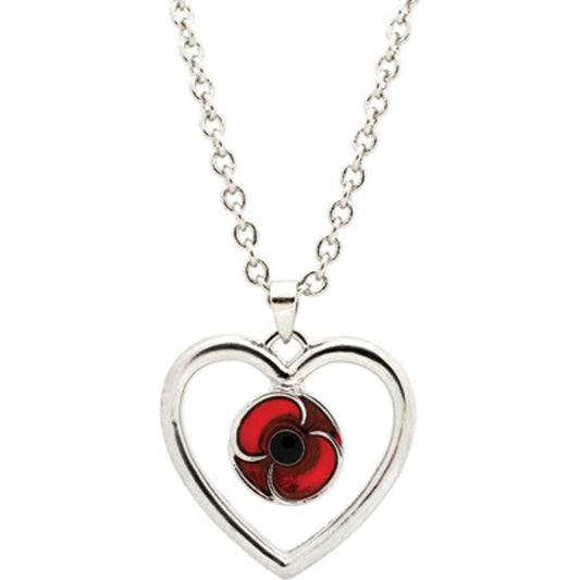 The Remember Keep True Poppy Pendant is a beautiful addition to any wardrobe or jewellery box. Made with silver-plated material and featuring an enamel inlay, this pendant comes in a striking combination of silver, red, and black. It measures 23x20mm and comes with an adjustable chain, allowing you to customise the length to your preference. www.moralepatches.com.au