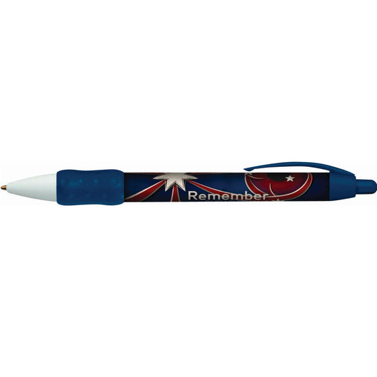 Add the Remember Our Veterans Plastic Pen to your stationery collection and proudly display your support for the military. Whether in the classroom or office, this comfortable pen is a great way to show your nation's pride in those who have served. www.moralepatches.com.au where veterans shop