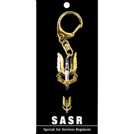 Celebrate the Special Air Service Regiment (SASR) with this gorgeous 40mm gold plated enamel key ring! Perfect for keeping your keys organised in style, it's sure to spark conversation. www.moralepatches.com.au