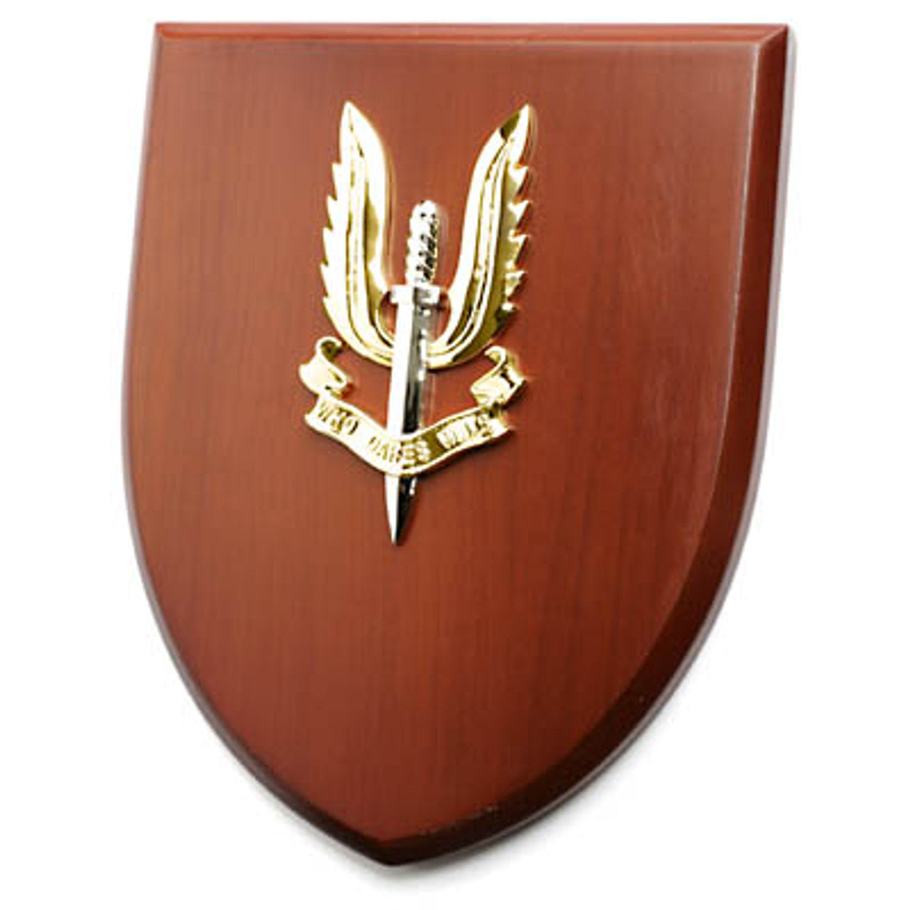 This exceptional Special Air Service Regiment (SASR) Plaque should be yours today. This stunning plaque showcases a 100mm full colour enamel crest, elegantly placed on a 200x160mm timber finish shield. www.moralepatches.com.au