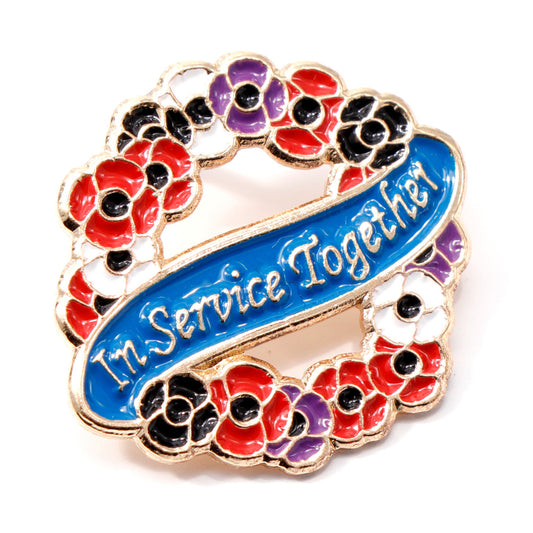 This beautiful and intricate lapel pin is a perfect way to honour the wide range of people, communities, and companions who come together to serve Australia.  www.moralepatches.com.au