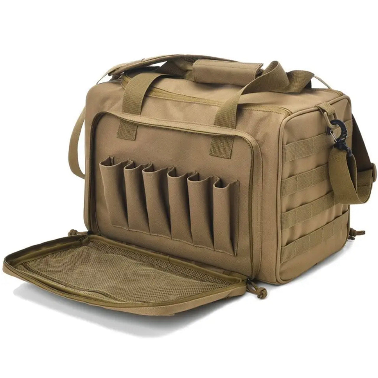 Tactical Gun Range Bag Shooting Duffle Bags for Handguns Pistols with Lockable Zipper and Heavy Duty Antiskid Feet. www.moralepatches.com.au