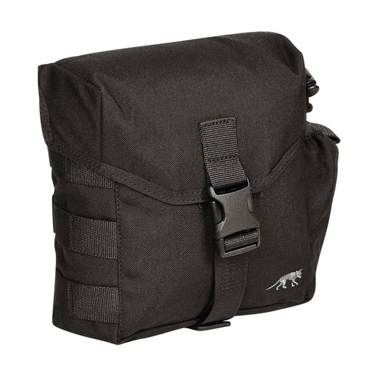 Maximize your outdoor adventure with the versatile Tasmanian Tiger Canteen Pouch MK II Black, equipped with a convenient design to hold water bottles, cutlery and even a MG4 ammunition box! The MOLLE snap system, requiring only 3 MOLLE loops, makes it a must-have for any gear setup. www.moralepatches.com.au