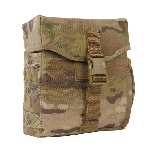 Maximize your outdoor adventure with the versatile Tasmanian Tiger Canteen Pouch MK II Multicam, equipped with a convenient design to hold water bottles, cutlery and even a MG4 ammunition box! The MOLLE snap system, requiring only 3 MOLLE loops, makes it a must-have for any gear setup. www.moralepatches.com.au