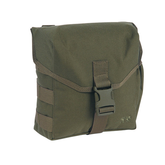 Maximize your outdoor adventure with the versatile Tasmanian Tiger Canteen Pouch MK II Olive, equipped with a convenient design to hold water bottles, cutlery and even a MG4 ammunition box! The MOLLE snap system, requiring only 3 MOLLE loops, makes it a must-have for any gear setup. www.moralepatches.com.au