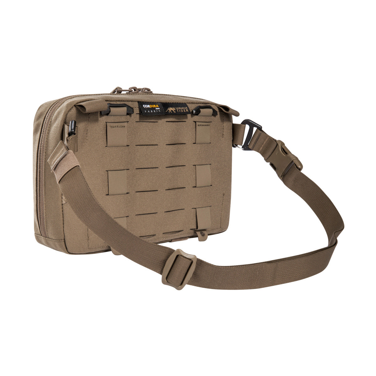 Tactical equipment bag with removable waist belt. The bag has a removable MOLLE reverse system for attachment to plate carriers and backpacks. www.moralepatches.com.au