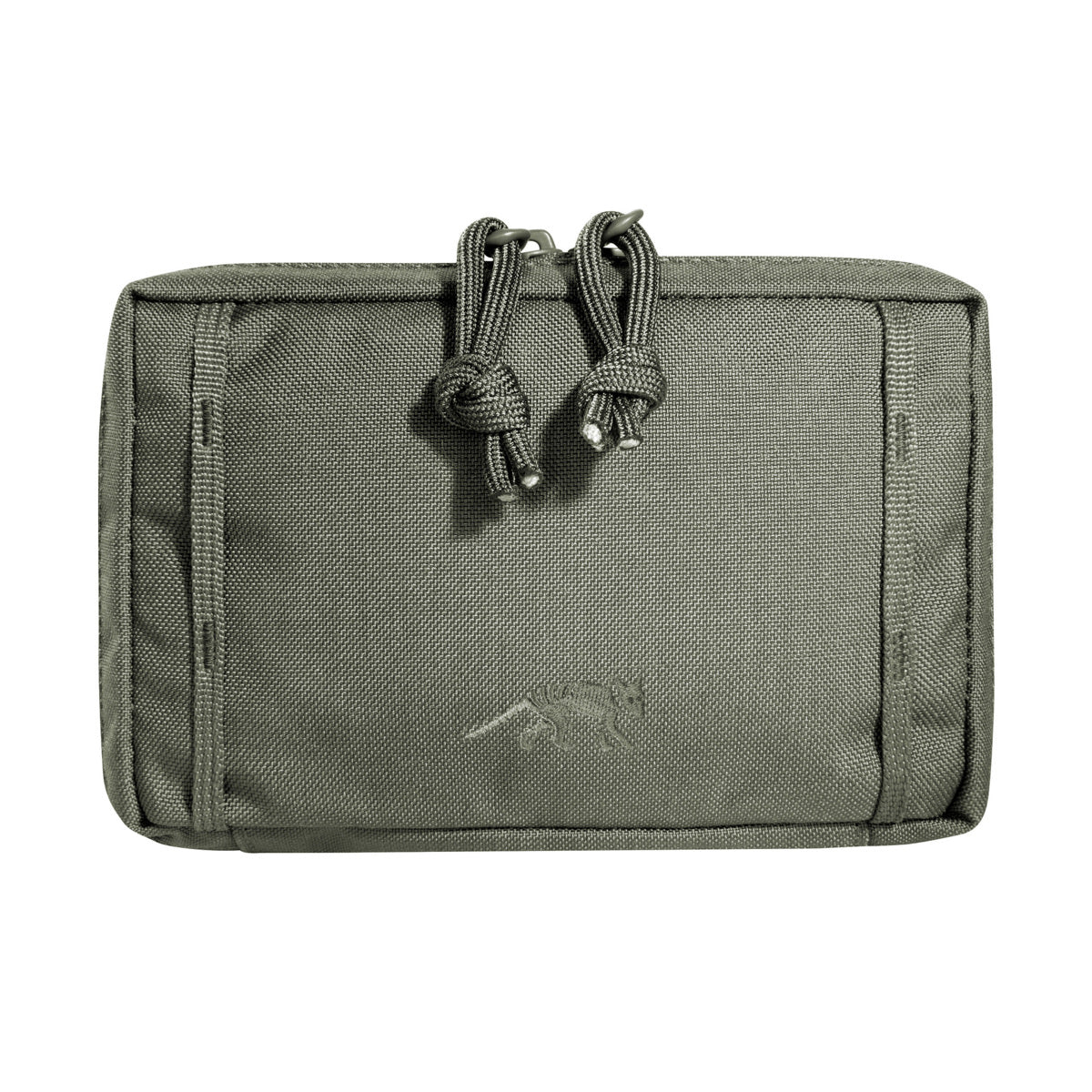 Accessory pouch with 10 x 15 x 4cm dimensions, a large opening and MOLLE reverse system. The inside features are a mesh pocket and elastic loops. www.moralepatches.com.au