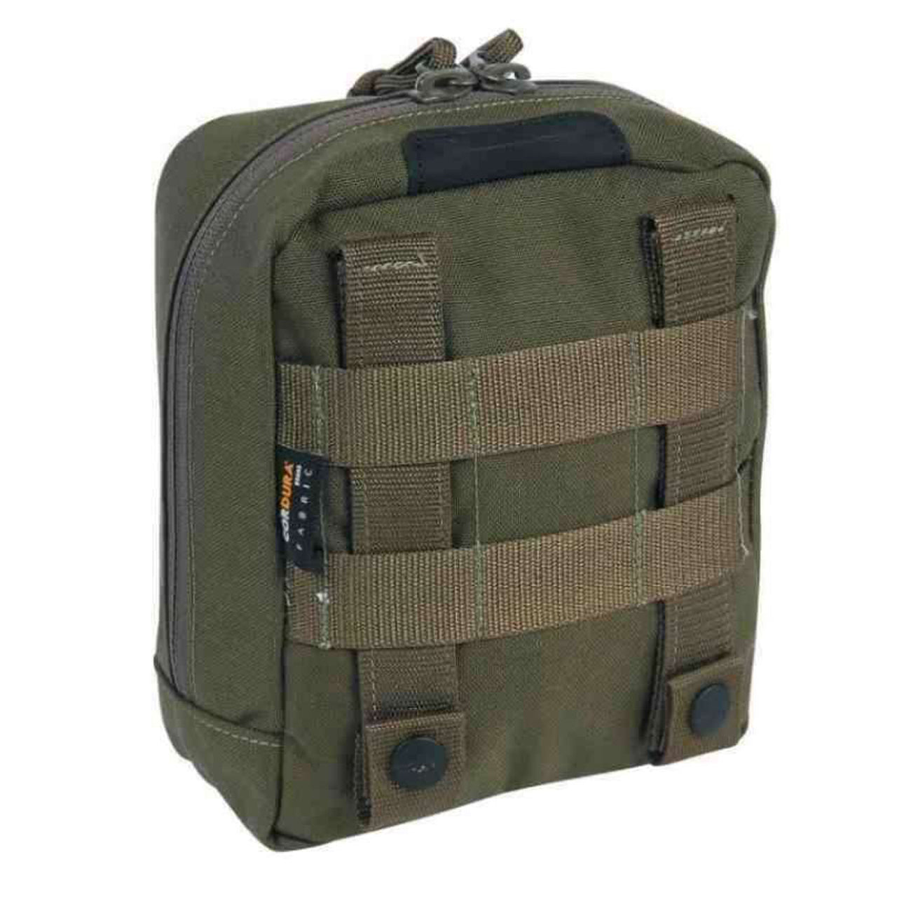 Elevate your tactical gear to a whole new level with the Tasmanian Tiger Tactical Pouch 6! Enjoy the convenience of the MOLLE snap button system, extra-wide zipped opening, and hook-and-loop strips for personalisation. www.moralepatches.com.au olive back view