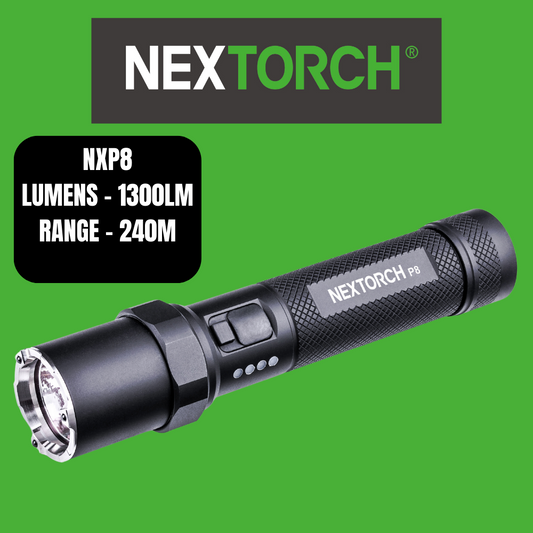 The featherweight P8 achieves real 1,300 ANSI lumens and a proud range of 240 metres. The extra-strong rechargeable battery has power for up to 60 hours of light without a break. www.moralepatches.com.au