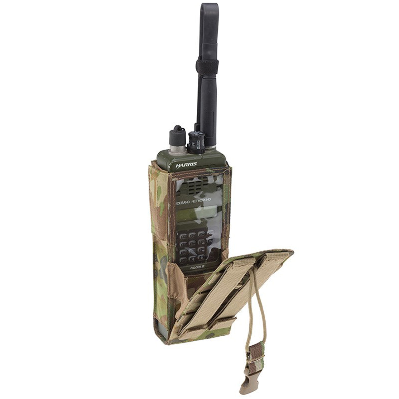 This pouch has been designed to fit the in service Harris 152 Radio with GPS module.&nbsp; The drop down feature of this pouch gives quick&nbsp;access to the screen and control panel of the radio without the need to remove the radio. www.moralepatches.com.au