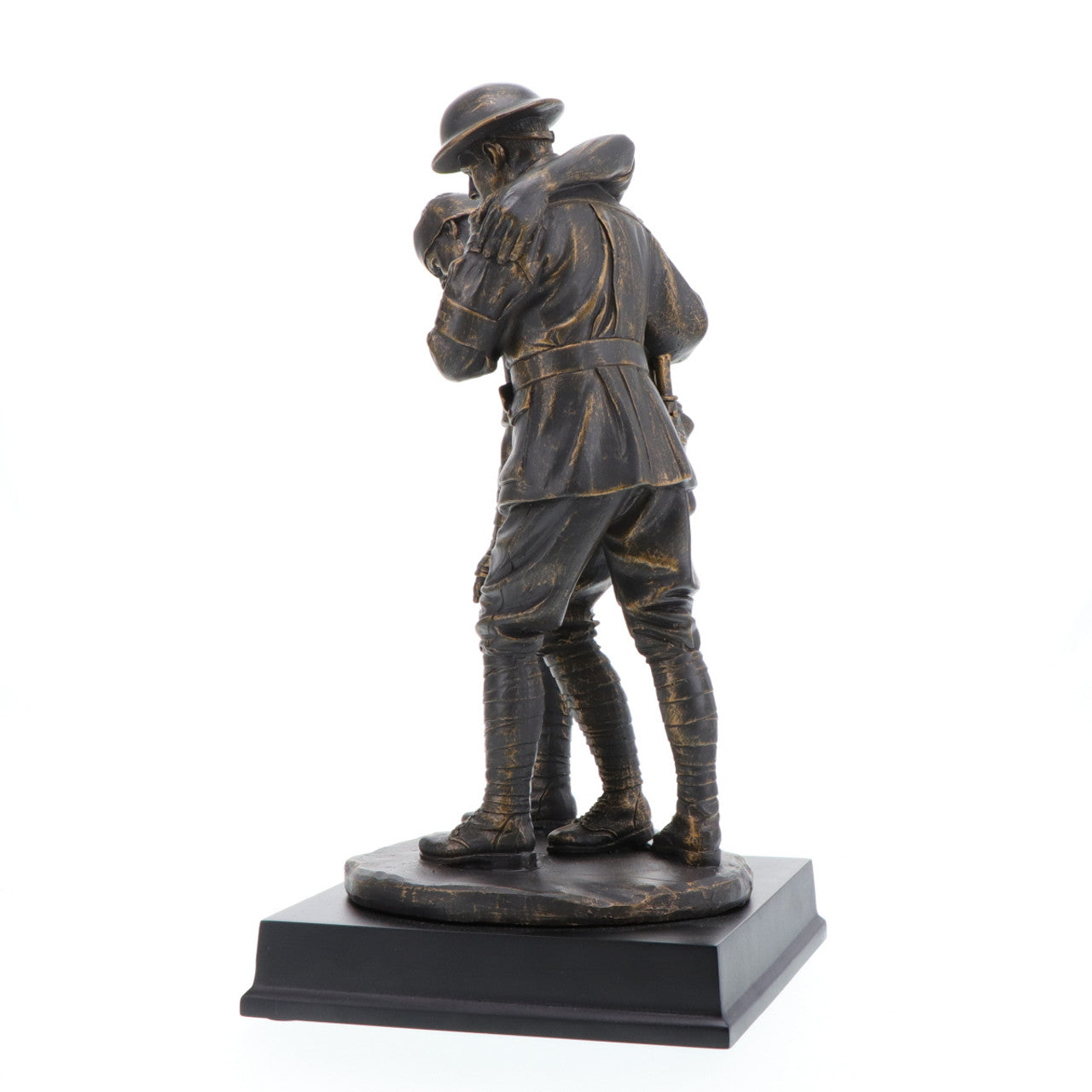 This evocative 300mm tall mounted limited edition cold cast bronze figurine pays tribute to the bravery and sacrifice of the Australian Imperial Force during the Great War 1914-1918. It serves as a poignant reminder of the immense toll the war took on Australia, with over 330,000 soldiers serving overseas and more than 62,000 losing their lives. www.moralepatches.com.au